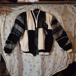 🔥 coogi style Saxony sweater B&W🔥